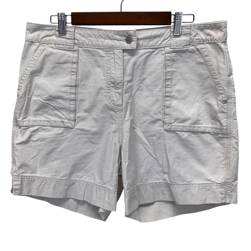 Woolrich Womens Khaki Beige Ripstop Hiking Shorts Size 14 Preppy Boho (Read)